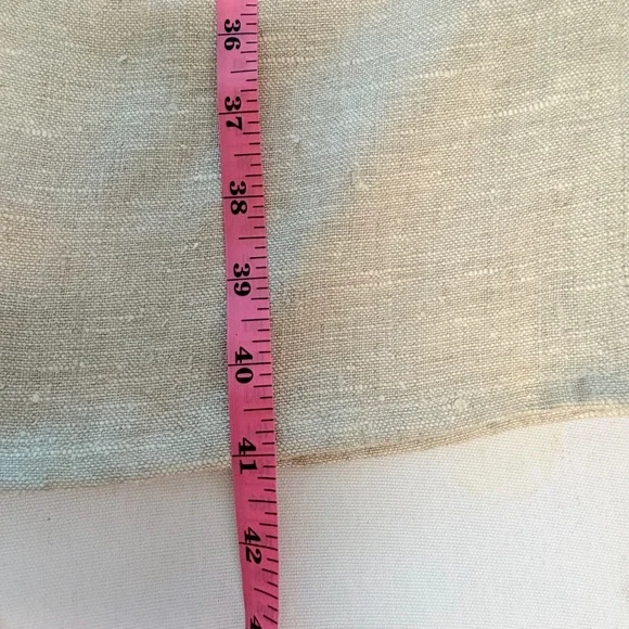 Harve Benard Linen Classic Vintage Preppy Minimalist Button Up Tan Shirt Dress M - Picture 9 of 9